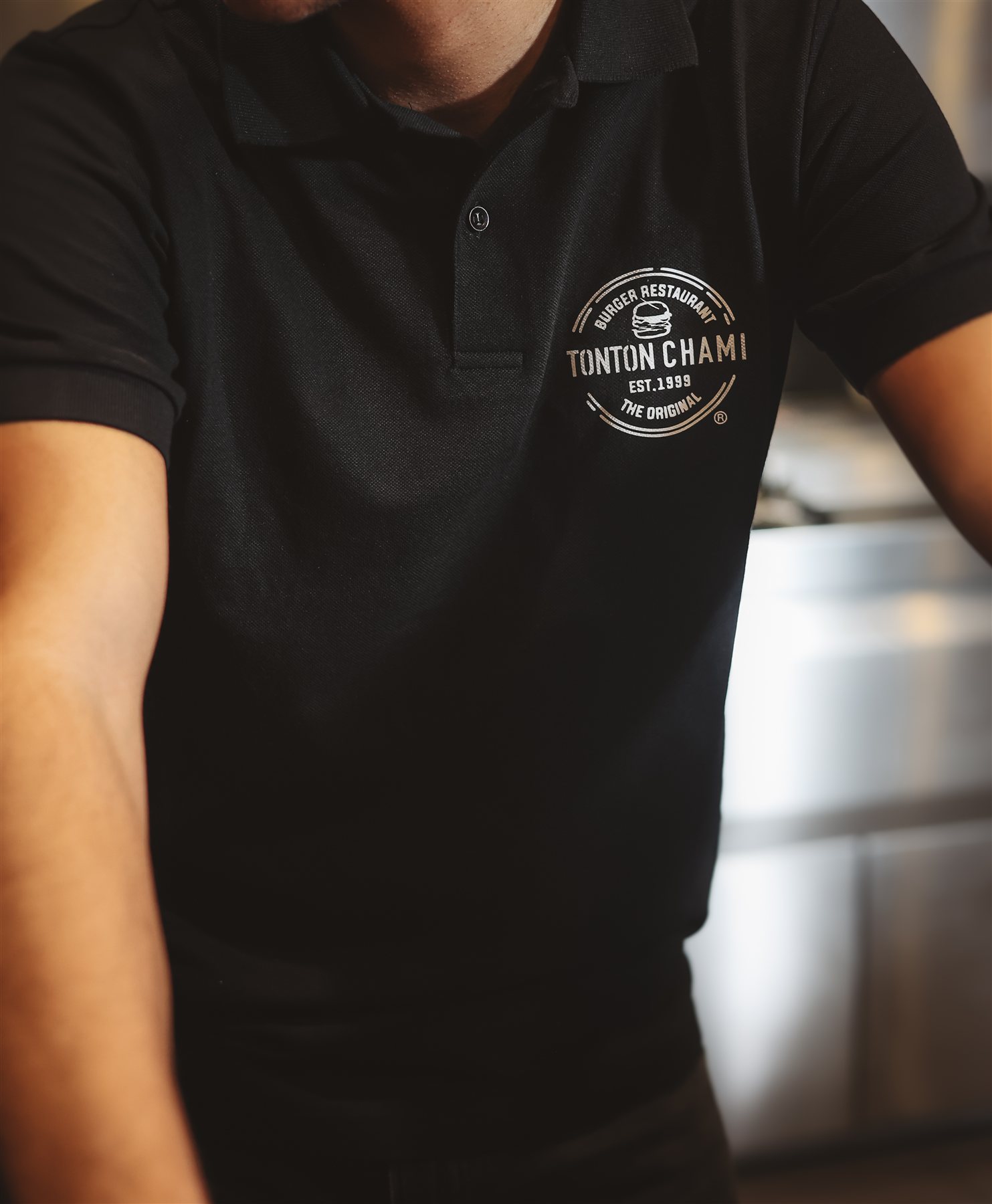 Polo d'équipe brodé du logo Tonton Chami